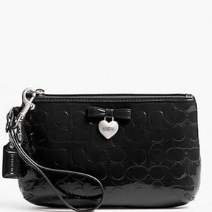Coach Embossed Patent Leather Wristlet